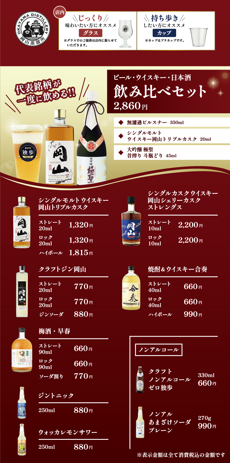 蒸留酒メニュー